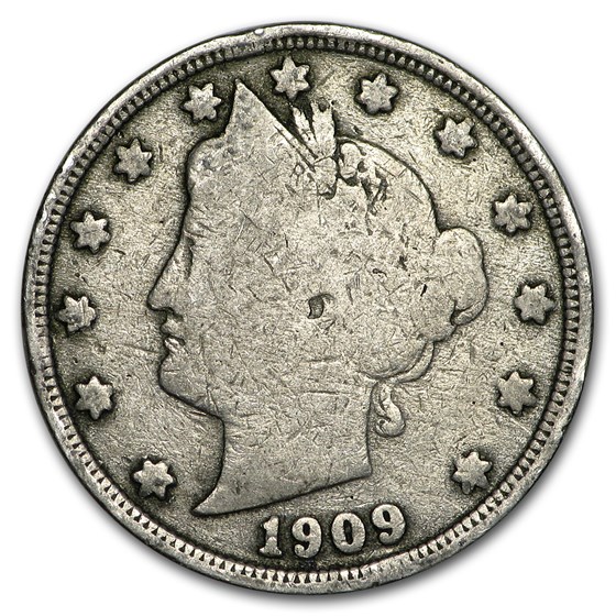1909 Liberty Head V Nickel Good+ 1909 Liberty Head V Nickel Good+